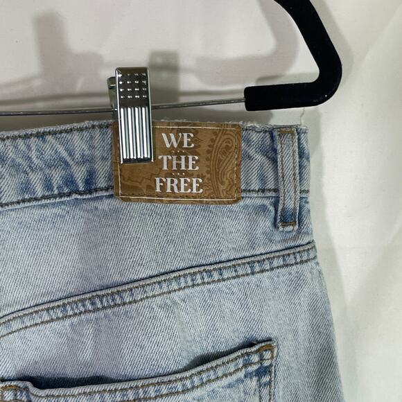 We The Free Pacifica High Rise Slim Straight Leg - Women Size 32 - Blue - Picture 6 of 6